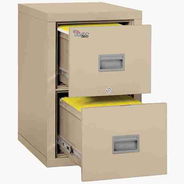 FireKing 2P1825-C 2 Drawer Patriot Vertical File Cabinet 1 Hour Fireproof with Camlock Security in Parchment Color