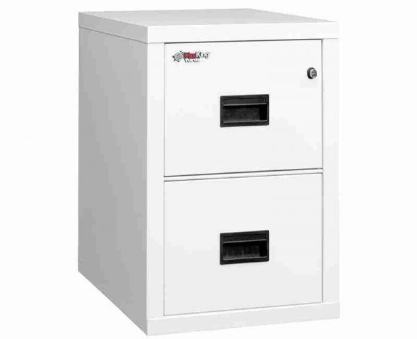 FireKing 2R-1822-C Turtle Fire Rated File Cabinet with Key Lock in Arctic White Color
