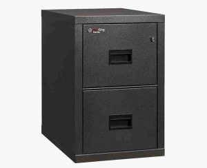 FireKing 2R-1822-C Turtle Fire Rated File Cabinet with Key Lock in Black Stone Color