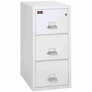 FireKing 3-1943-2 Two-Hour Vertical Fire File Cabinet with High Security Medeco Lock in Arctic White Color