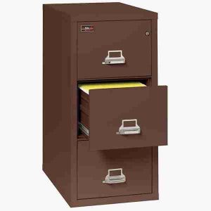 FireKing 3-1943-2 Two-Hour Vertical Fire File Cabinet with High Security Medeco Lock in Brown Color