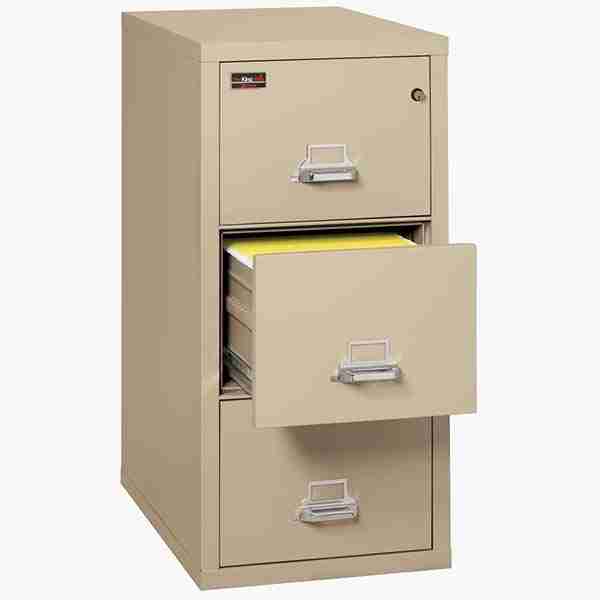 FireKing 3-1943-2 Two-Hour Vertical Fire File Cabinet with High Security Medeco Lock in Parchment Color