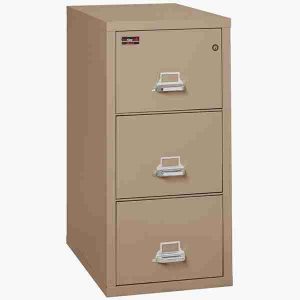 FireKing 3-1943-2 Two-Hour Vertical Fire File Cabinet with High Security Medeco Lock in Taupe Color
