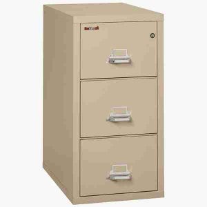 FireKing 3-2131-C Vertical Fire File Cabinet with Key Lock in Parchment Color