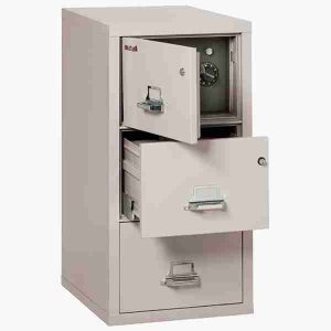 FireKing 3-2131-CSF Safe In A File Cabinet with High Security Medeco Lock in Platinum Color