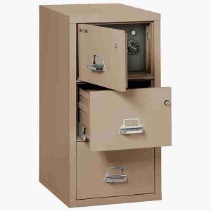 FireKing 3-2131-CSF Safe In A File Cabinet with High Security Medeco Lock in Taupe Color