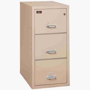 FireKing 3-2144-2 Two-Hour Vertical Fire File Cabinet with High Security Medeco Lock in Champagne Color