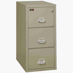 FireKing 3-2144-2 Two-Hour Vertical Fire File Cabinet with High Security Medeco Lock in Pewter Color