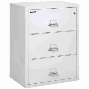 FireKing 3-3122-C Lateral Fire File Cabinet with High Security Medeco Key Lock in Arctic Whtie Color