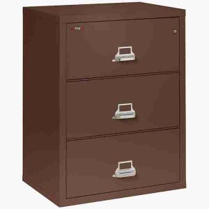 FireKing 3-3122-C Lateral Fire File Cabinet with High Security Medeco Key Lock in Brown Color
