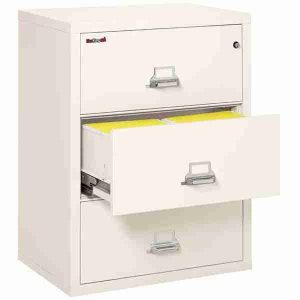 FireKing 3-3122-C Lateral Fire File Cabinet with High Security Medeco Key Lock in Ivory White Color
