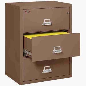FireKing 3-3122-C Lateral Fire File Cabinet with High Security Medeco Key Lock in Tan Color