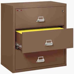 FireKing 3-3822-C Lateral Fire File Cabinet with Medeco High Security Key Lock in Tan Color