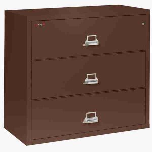 FireKing 3-4422-C Lateral Fire File Cabinet with Medeco High Security Key Lock in Brown Color
