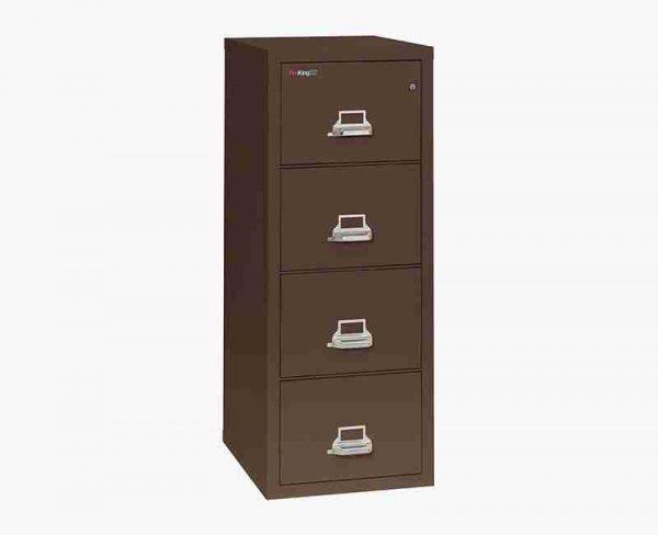 FireKing 4-1825-C Fire File Cabinet with Key Lock Security in Brown Color