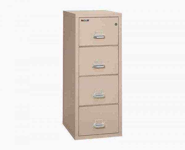 FireKing 4-1825-C Fire File Cabinet with Key Lock Security in Champagne Color