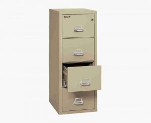 FireKing 4-1825-C Fire File Cabinet with Key Lock Security in Parchment Color