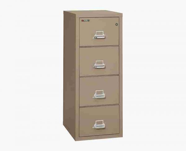 FireKing 4-1825-C Fire File Cabinet with Key Lock Security in Taupe Color