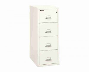 FireKing 4-1831-C Fire Rated Vertical File Cabinet with Key Lock in Ivory White Color