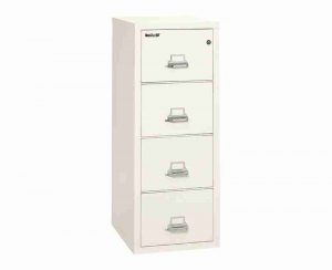 FireKing 4-2125-C Fire Rated Vertical File Cabinet with Key Lock in Ivory White Color