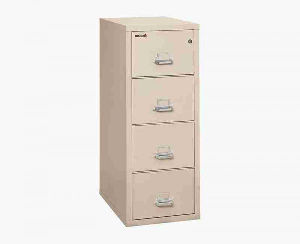 FireKing 4-2131-C Fire Rated Vertical File Cabinet with Key Lock in Champagne Color