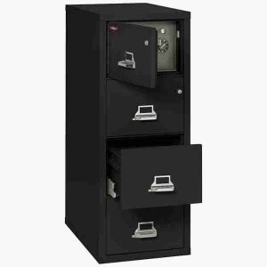 FireKing 4-2131-CSF Safe In A File Cabinet with High Security Medeco Lock in Black Color