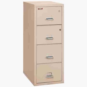 FireKing 4-2131-CSF Safe In A File Cabinet with High Security Medeco Lock in Champagne Color