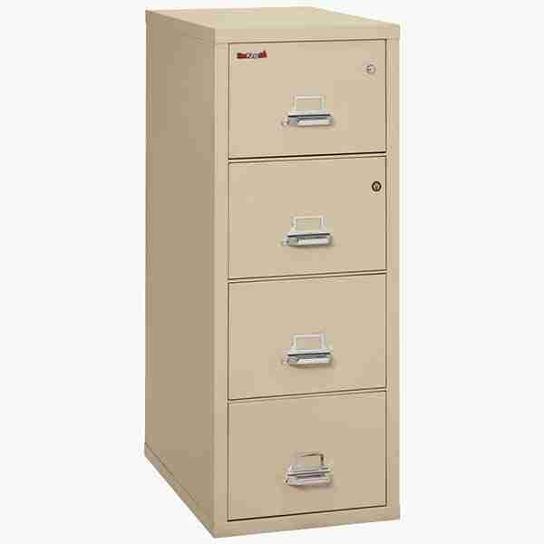 FireKing 4-2131-CSF Safe In A File Cabinet with High Security Medeco Lock in Parchment Color
