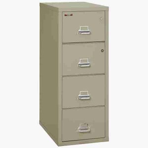 FireKing 4-2131-CSF Safe In A File Cabinet with High Security Medeco Lock in Pewter Color
