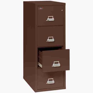 FireKing 4-2157-2 Two Hour Fire File Cabinet with Medeco High Security Lock in Brown Color