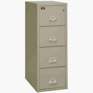 FireKing 4-2157-2 Two Hour Fire File Cabinet with Medeco High Security Lock in Pewter Color
