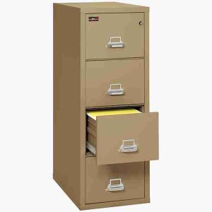 FireKing 4-2157-2 Two Hour Fire File Cabinet with Medeco High Security Lock in Sand Color