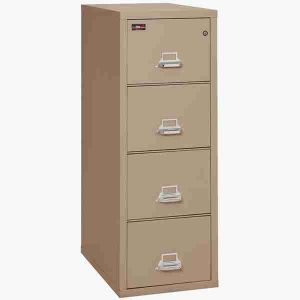 FireKing 4-2157-2 Two Hour Fire File Cabinet with Medeco High Security Lock in Taupe Color