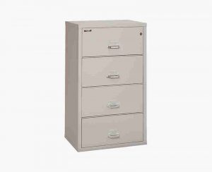 FireKing 4-3122-C Lateral Fire Rated File Cabinet in Platinum Color