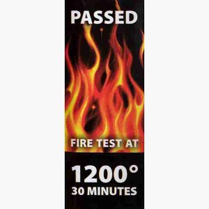 Gardall JS1718-W-C Jewelry 30-Minute Fire Safe Label for 1200°F