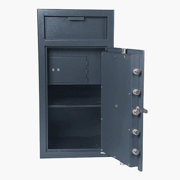 Hollon FD-4020CILK Depository Safe with Inner Locking Compartment and a UL Listed Group 2 Combination Dial Lock.