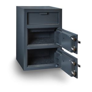 Hollon FDD-3020CK Double Door Depository Safe with UL Listed Dual Key Lock & S&G Dial Combination Lock