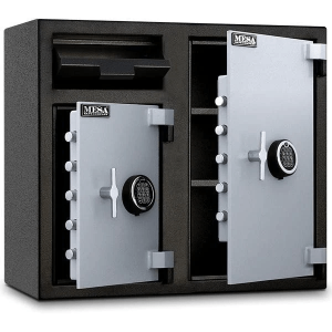 Mesa MFL2731EE Dual Chamber Depository Safe with Dual Electronic Locks