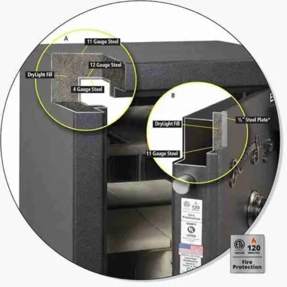 AMSEC BFII Cut - 11-12-4 Gauge Steel, DryLight Fill