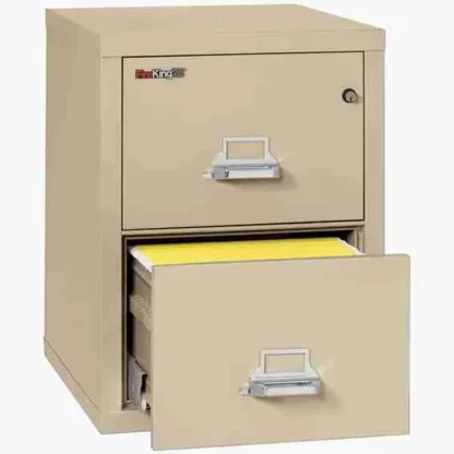 FireKing 2-1825-C Fire File Cabinet in Parchment with UL High-Security Key Lock