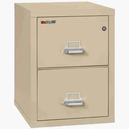 FireKing 2-1825-C Fire File Cabinet in Parchment with UL High-Security Key Lock