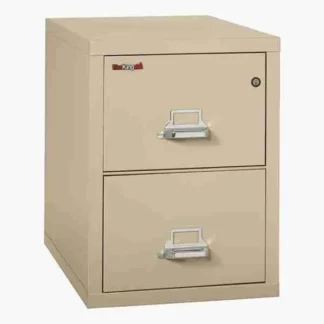 FireKing 2-1831-C Fire File Cabinet in Parchment with UL High-Security Key Lock