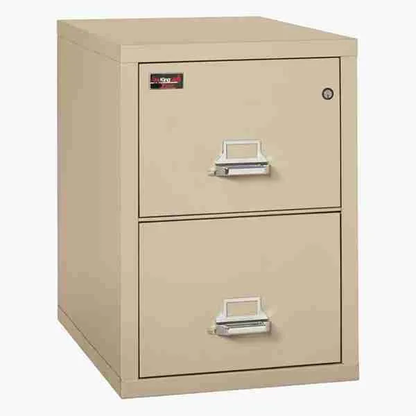 FireKing 2-1929-2 Two Hour Vertical Fire File Cabinet with UL High-Security Key Lock in Parchment Color