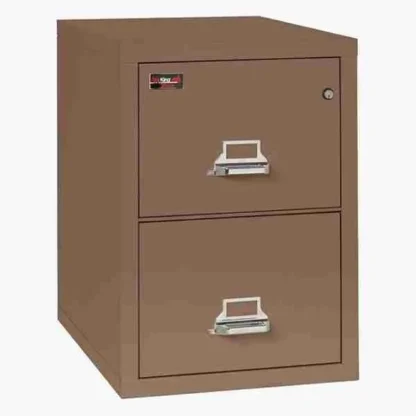 FireKing 2-1929-2 Two Hour Vertical Fire File Cabinet with UL High-Security Key Lock in Tan Color