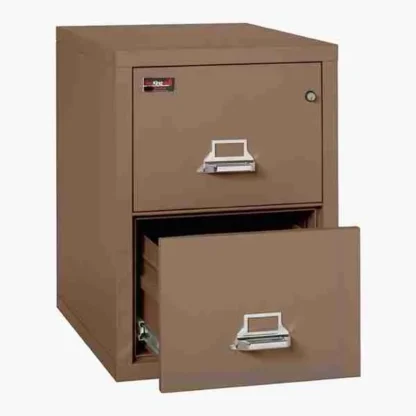 FireKing 2-1929-2 Two Hour Vertical Fire File Cabinet with UL High-Security Key Lock in Tan Color