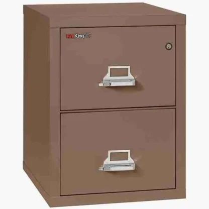 FireKing 2-2125-C Fire File Cabinet in Tan with UL High-Security Key Lock