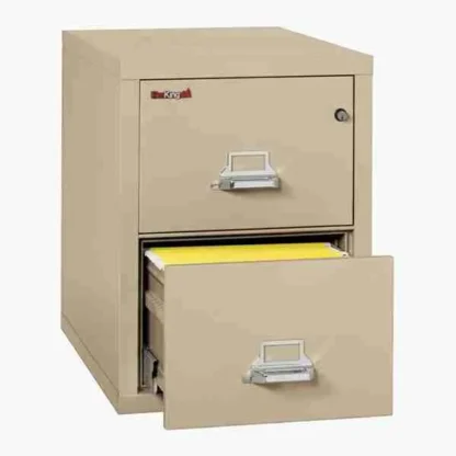 FireKing 2-2131-C Fire File Cabinet in Parchment with UL High-Security Key Lock