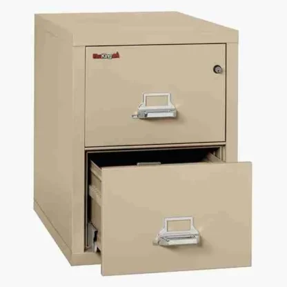 FireKing 2-2131-C Fire File Cabinet in Parchment with UL High-Security Key Lock