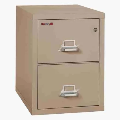 FireKing 2-2131-C Fire File Cabinet in Tan with UL High-Security Key Lock