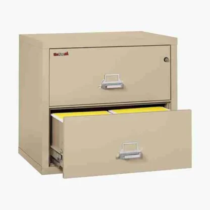 FireKing 2-3122-C Lateral Fire File Cabinet in Parchment with UL High-Security Key Lock